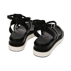 Sandali neri, zeppa 4,5 cm, Primadonna, 214927232EPNERO035, 003 preview
