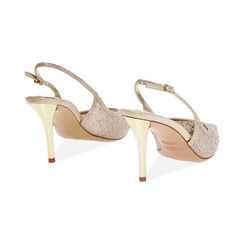Deco slingback oro tacco 8,4 cm, Primadonna, 272131410TROROG036, 004 preview