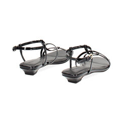 Sandalia con tacón para mujer negra baja, Primadonna, 25P800120VENERO035, 004 preview