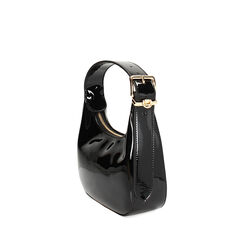 Mini bag nera in vernice, Primadonna, 245125841VENEROUNI, 002a