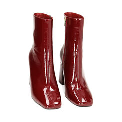 Stivaletti bordeaux in naplak, tacco 9 cm, Primadonna, 224983811NPBORD036, 002 preview