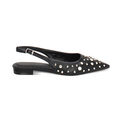 Ballerine slingback donna nere con borchie, Primadonna, 254906053EPNERO035, 001 preview