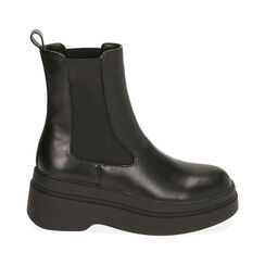 Chelsea boots platform neri, tacco 7 cm , Primadonna, 20N310101EPNERO035, 001 preview