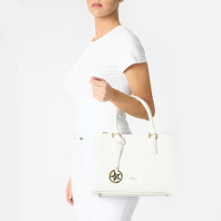Sac à main femme blanc, Primadonna, 255701413EPBIANUNI, 002a