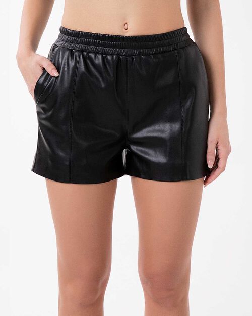 Short negro elegante con detalles refinados, BLACK
