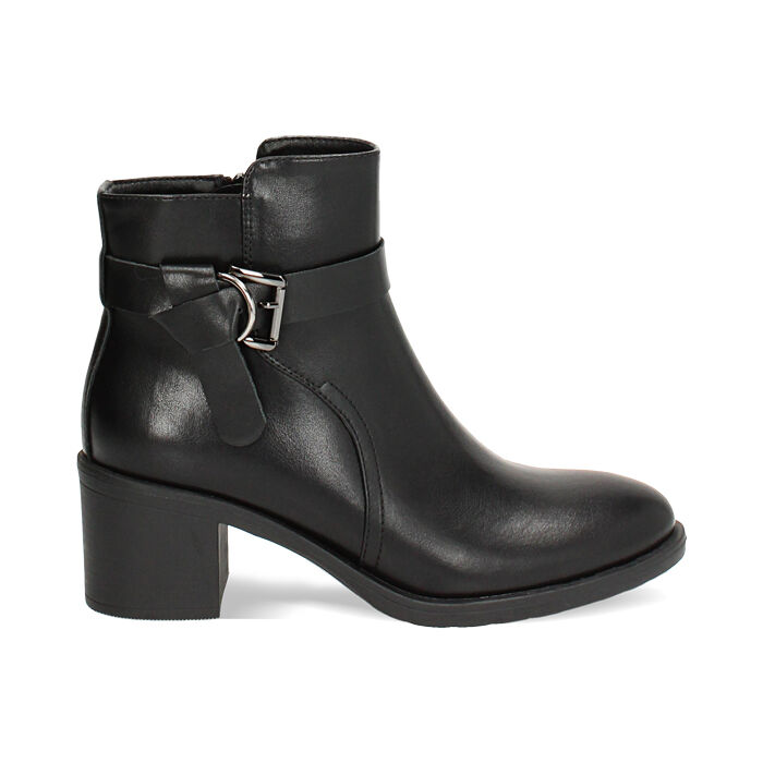 Tronchetto nero con fibbietta, Primadonna, 243069065EPNERO035