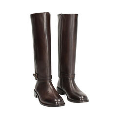 Stivali in vera pelle testa di moro con fibbietta, Primadonna, 26N530005PEMORO040, 003 preview