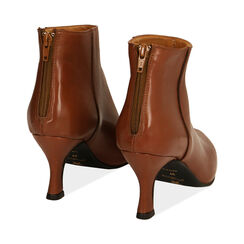 Ankle boots cognac in pelle, tacco 7 cm  , SPECIAL PRICE, 18A560030PECOGN036, 004 preview