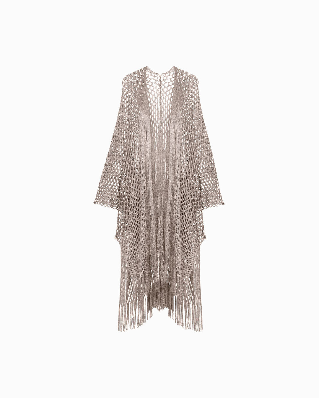 Poncho elegante color taupe