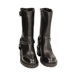 CALZATURA BIKER PELLE NERO, Primadonna, 22N576707PENERO035, 002 preview
