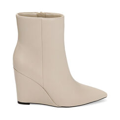 Ankle boots panna, zeppa 9,5 cm, 222721903EPPANN035, 001a