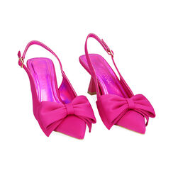 Décolleté slingback fucsia, tacco 8 cm, Primadonna, 234954509LYFUCS036, 002 preview