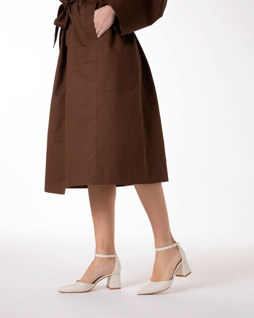 Open shank panna tacco 6 cm, CREAM