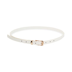 Ceinture femme blanche vernie étroite, Primadonna, 25B413456VEBIANUNI, 001 preview