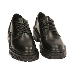 Chaussures noires à lacets, talon 4,5 cm , Primadonna, 200624804EPNERO035, 002 preview