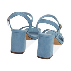 Sandalias celeste en microfibra, tacón 7 cm , Primadonna, 194946332MFCELE040, 004 preview