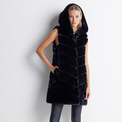 Cappotto smanicato nero, Primadonna, 22B420543FUNEROM, 004 preview
