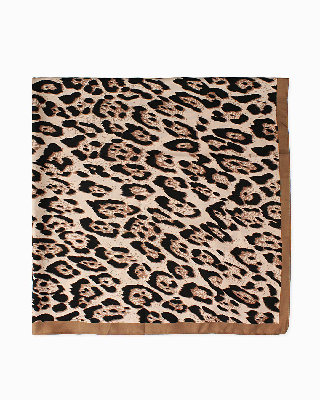 Foulard beige leopardato dal fascino esotico