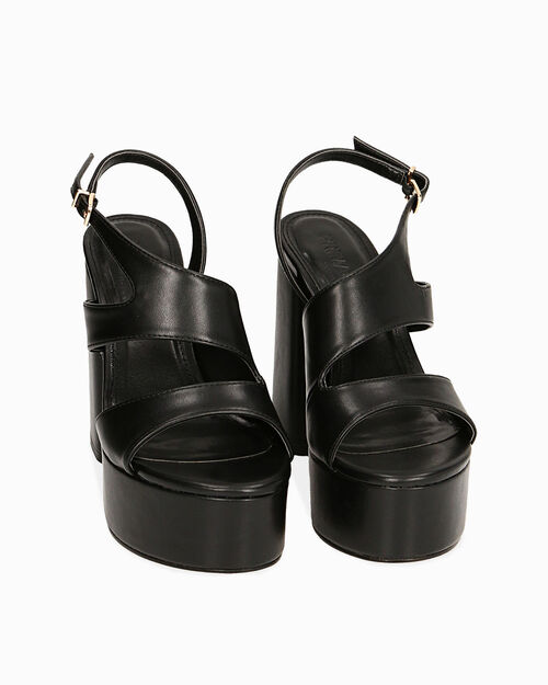 WOMEN SHOES SANDAL SYNTHETIC NERO, BLACK
