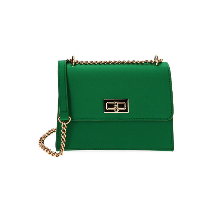 Borsa a tracolla verde in tessuto, Primadonna, 215123167LYVERDUNI