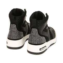 Zapatillas negras, cuña 4 cm, Primadonna, 182818126EPNERO036, 004 preview