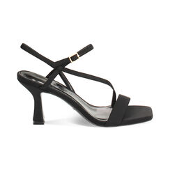 Sandale à talon femme noire en tissu, Primadonna, 252164805LYNERO035, 001 preview