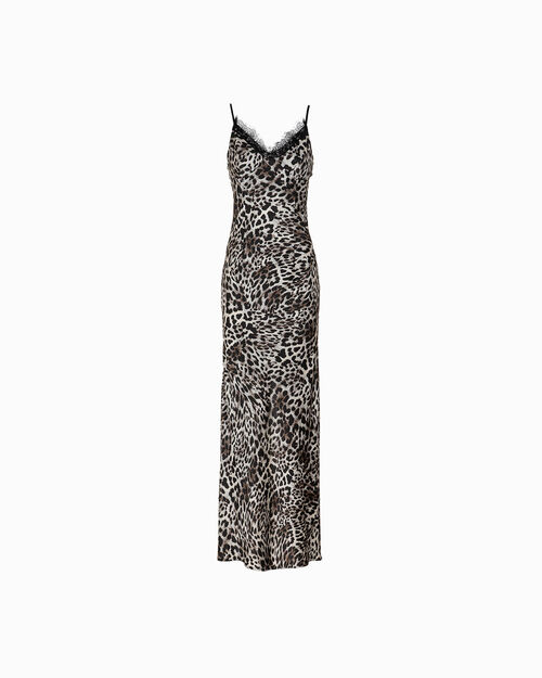 Vestito leopard con fascino selvaggio, LEOPARD