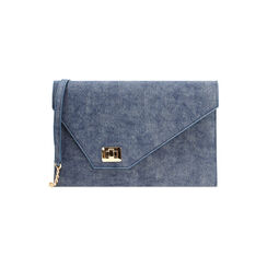 Pochette donna jeans in tessuto, Primadonna, 255125554TSJEANUNI, 001 preview
