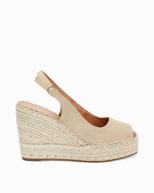 CALZATURA ZEPPA CANVAS BEIG, 