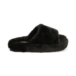 Ciabatte nere fluffy, Primadonna, 224702222FUNERO036, 001 preview