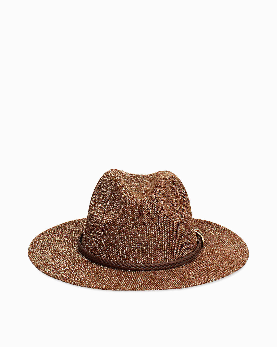 Cappello marrone oro con stile estivo