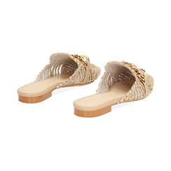 Sabot donna taupe in raffia, Primadonna, 254971501RFTAUP035, 004 preview