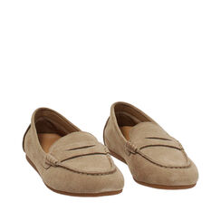 Mocassini taupe in camoscio, Primadonna, 272754605CMTAUP035, 002a