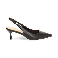 D&eacute;collet&eacute; slingback nere tacco 6 cm, Primadonna, 272118215EPNERO036, 001 preview