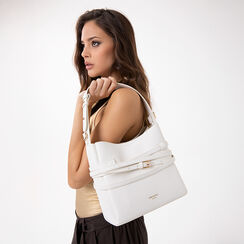 Bolso de mano blanco con elegancia atemporal, Primadonna, 27D900850EPBIANUNI, 002 preview