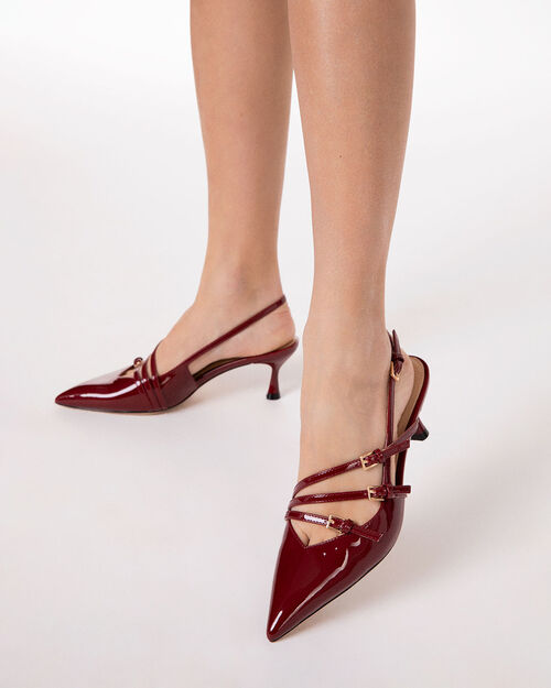 Zapato de sal&oacute;n cereza tac&oacute;n 6 cm, CHESS