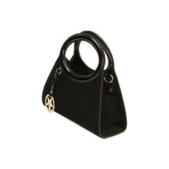 Mini-bag geometrica in microfibra, Primadonna, 225731501MFNEROUNI, 002 preview