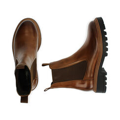 Chelsea boots cognac in pelle, SALDI, 187710840PECOGN036, 003 preview