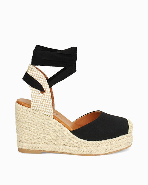 Campesine nere tacco 9,5 cm, BLACK