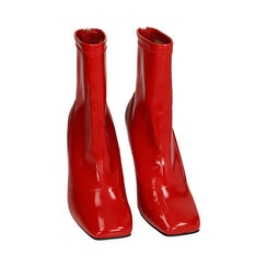Botines rojo de naplack, tacón 9,5 cm , Primadonna, 202134904NPROSS035, 002 preview
