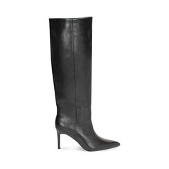 Stivali neri con tacco di 8,2 cm per uno stile audace, Primadonna, 264966601EPNERO036, 001a