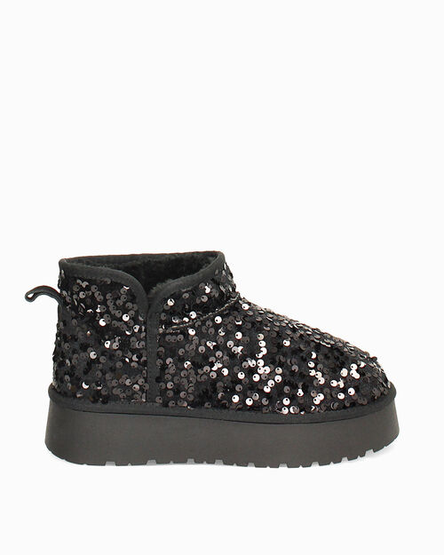 ZAPATOS BOTAS LENTEJUELAS NERO, BLACK