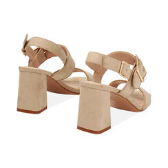 Sandales beige avec talon de 7,5 cm, Primadonna, 274961307MFBEIG035, 004 preview