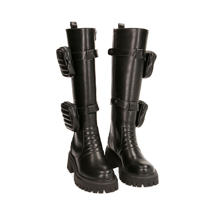 Botas negras para mujer con bolsillos | Primadonna Collection