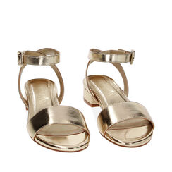 Sandali bassi oro in laminato, Ultime occasioni, 234891903LMOROG036, 002a