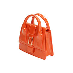 Mini bag a mano arancio in naplack, Primadonna, 205124537NPARANUNI, 002 preview