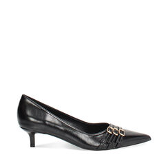 Décolleté nere lucide con tacco di 4,5 cm, Primadonna, 264945845EUNERO035, 001a