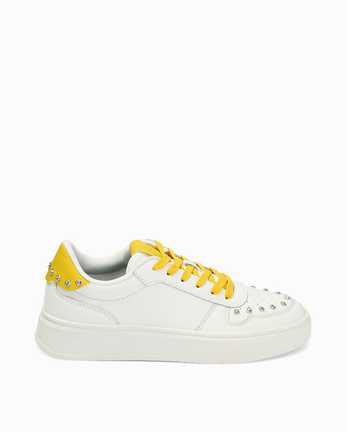 Sneakers bianco-giallo, MULTI COLOR