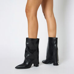 Bottines noires avec talon de 9,5 cm pour une touche audacieuse, Primadonna, 262101221EPNERO035, 002a