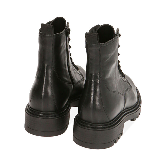 Anfibi donna neri in pelle tacco 3 5 cm Primadonna Collection